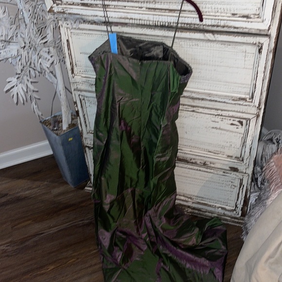 Alex new  evening fine dress iridescence color long prom etc size 10 Mardi Gras - Picture 2 of 5